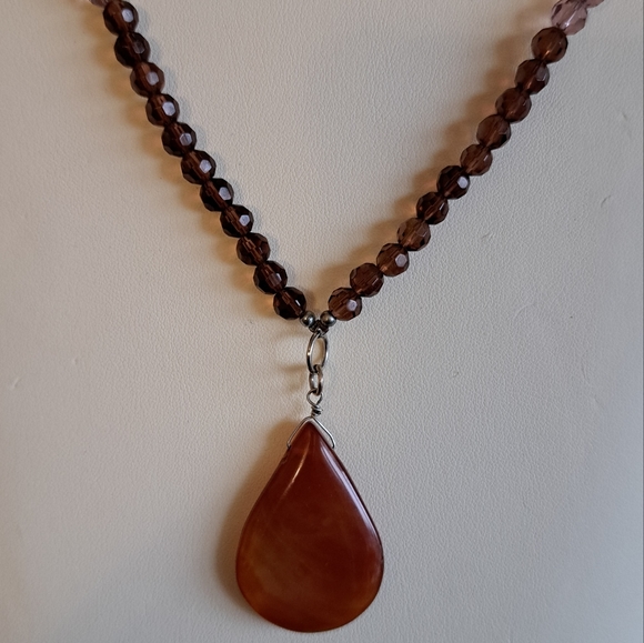 Carnelian Gemstone Necklace - Picture 3 of 4